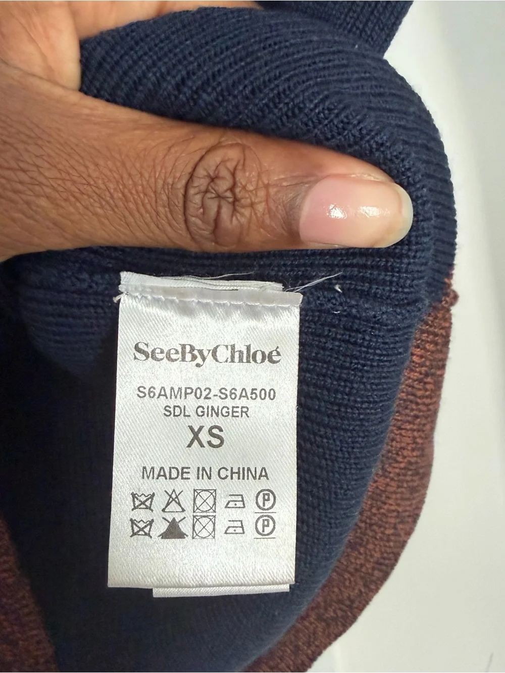 See by Chloé Mock Neck Colorblock Knit Pullover